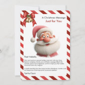 Christmas Message Card from Santa for Children Feestdagenkaart (Voorkant)
