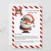 Christmas Message Card from Santa for Children Feestdagenkaart (Voorkant)