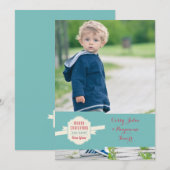 Christmas Message Photo Holiday Card Feestdagenkaart (Voorkant / Achterkant)