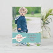 Christmas Message Photo Holiday Card Feestdagenkaart (Staand voorkant)