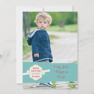 Christmas Message Photo Holiday Card Feestdagenkaart