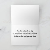 CHRISTMAS MET LOVER'S SILHOUETTE FEESTDAGEN KAART (Binnen)