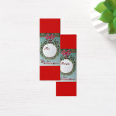 CHRISTMAS MET MISTLETOEN EN RODE RIBBON MINI VISITEKAARTJES (Bureau)