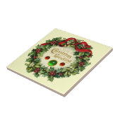 CHRISTMAS MET MISTLETOES EN HOLLY BERRIES TEGELTJE (Zijkant)