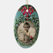 CHRISTMAS MET MISTLETOES FOTO-TEMPLATE KERAMISCH ORNAMENT (Rechts)