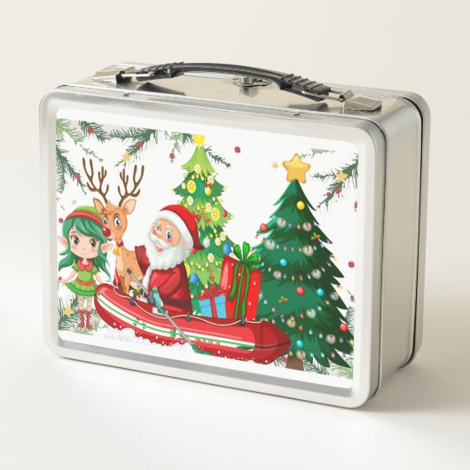 Christmas Metal Lunch Box (Achterkant)