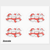 Christmas Mew Trio Ovale Sticker (Vel)