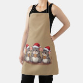 Christmas Mice Eating Santa's Cookies, Apron Schort (Insitu)