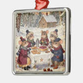 Christmas Mice Family Metalen Ornament (Links)