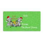 Christmas Mice Gift Label (groot) (Voorkant)