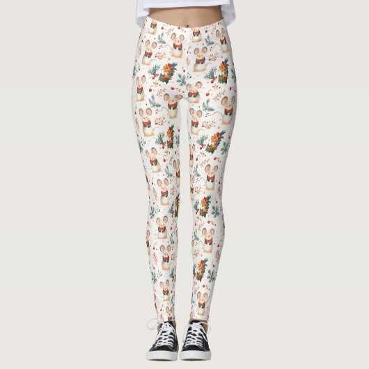 Christmas Mice Leggings (Voorkant)