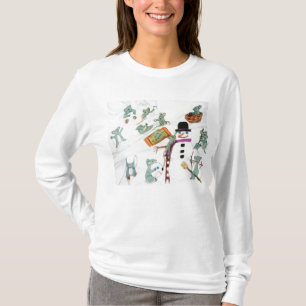 CHRISTMAS MICE PLAYING IN DE SNEEUWtop T-shirt