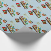 CHRISTMAS MICE SLEDDING paper Cadeaupapier (Hoek)