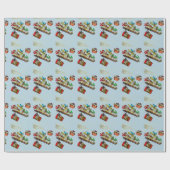 CHRISTMAS MICE SLEDDING paper Cadeaupapier (Vlak)