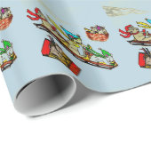 CHRISTMAS MICE SLEDDING paper Cadeaupapier (Rol Hoek)