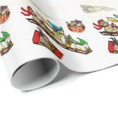 CHRISTMAS MICE SLEDDING paper Cadeaupapier (Rol Hoek)