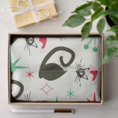 Christmas Mid Century Retro Atomic Cats Tissuepapier (Geschenk)