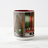 Christmas MidCentury Modern Two Tone Mug Tweekleurige Koffiemok (Center)