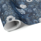 Christmas Midnight Blue and White Winter Gift  Cadeaupapier (Rol Hoek)