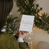 Christmas Mini Card – Gold Line Art (Matt. 1:21) Feestdagenkaart