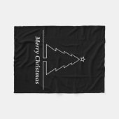 Christmas Minimal Merry Christmas Xmas Holiday Fleece Deken (Voorkant (Horizontaal))