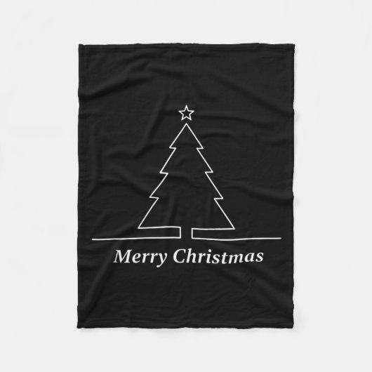 Christmas Minimal Merry Christmas Xmas Holiday Fleece Deken (Voorkant)