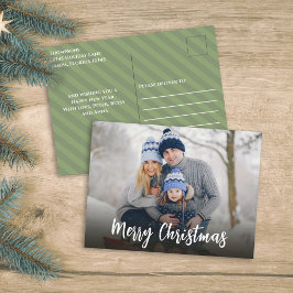 Christmas Minimalist Simple Calligraphy 1 Foto Feestdagenkaart