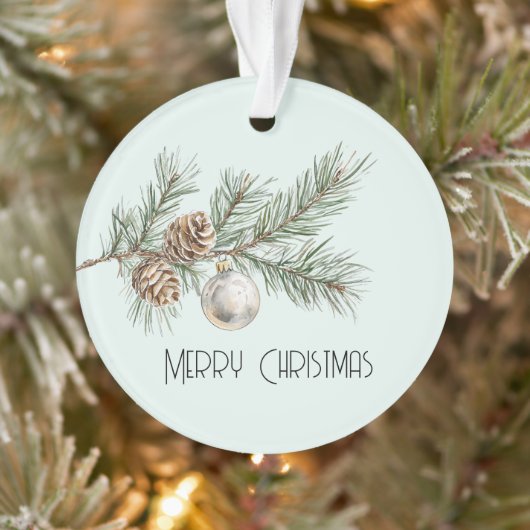 Christmas Mint Pine Cones Branch en Ornament (Boom)