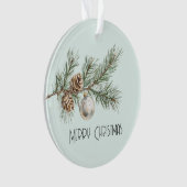 Christmas Mint Pine Cones Branch en Ornament (voorkant)