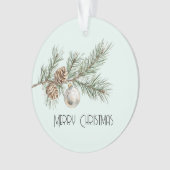 Christmas Mint Pine Cones Branch en Ornament (voorkant)