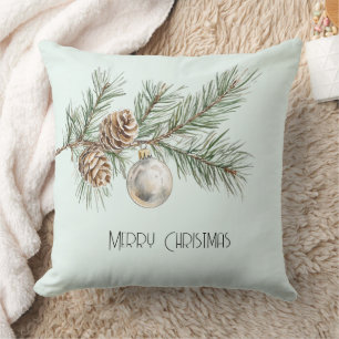 Christmas Mint Pine Cones Branch Ornament Kussen