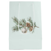 Christmas Mint Pine Cones Branch Ornament Medium Cadeauzakje (Achterkant)