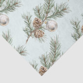 Christmas Mint Pine Cones Branch Ornament Tissuepapier (Detail)
