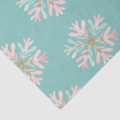Christmas Mint Roze Sneeuwvlokken Tissuepapier (Detail)