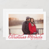 Christmas Miracle fotokaart Feestdagenkaart (Voorkant / Achterkant)