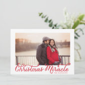 Christmas Miracle fotokaart Feestdagenkaart (Staand voorkant)