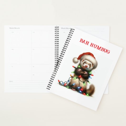 Christmas Mischief Ferret verward Planner (Display)