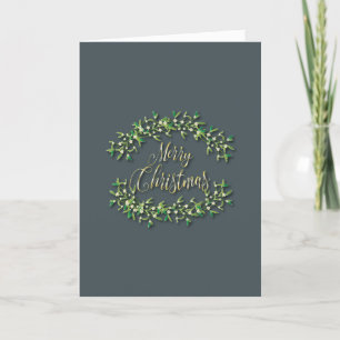 Christmas Misteltoe Holiday Photo Card verticaal Feestdagen Kaart