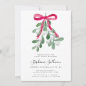 Christmas Mistletoe Baby shower Kaart (Voorkant)