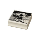 CHRISTMAS MISTLETOE BUNNY KISSES RUBBER STAMP RUBBERSTEMPEL (Stempel)