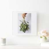 CHRISTMAS MISTLETOE CHRISTMAS CLOCK VIERKANTE KLOK (Huis)