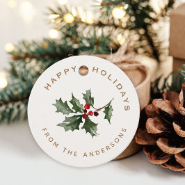 Christmas Mistletoe Familienaam Gift Bedankjes Labels