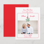 Christmas Mistletoe Foto Sla de datum Kaart (Voorkant / Achterkant)