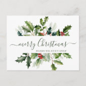 Christmas Mistletoe Holiday Corporate Groet Briefkaart (Voorkant)