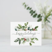 Christmas Mistletoe Holiday Corporate Groet Briefkaart (Staand voorkant)