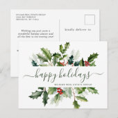 Christmas Mistletoe Holiday Corporate Groet Briefkaart (Voorkant / Achterkant)