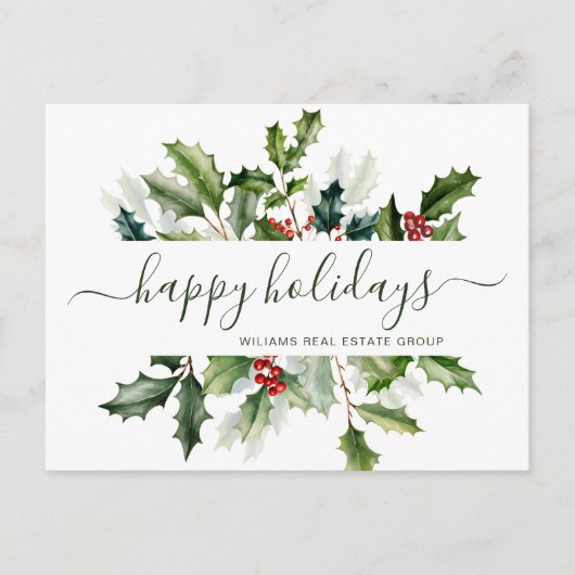 Christmas Mistletoe Holiday Corporate Groet Briefkaart (Voorkant)