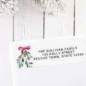 Christmas Mistletoe Return Address  Etiket