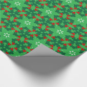 Christmas Mistletoe Stars Cadeaupapier (Hoek)