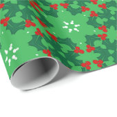 Christmas Mistletoe Stars Cadeaupapier (Rol Hoek)